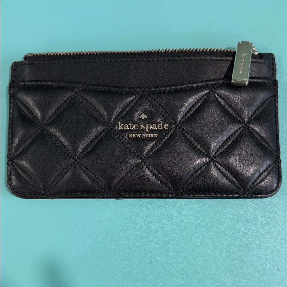 Kate Spade Black Quilted Leather Pouch